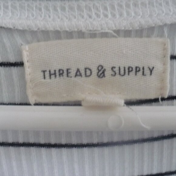 Ladies Black & White Striped Long Tank Top Dress by Thread & Supply in Size S - Picture 5 of 5